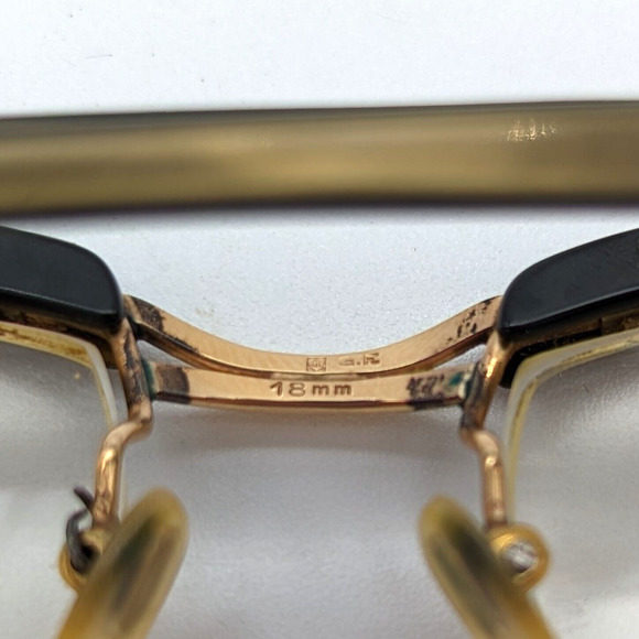 Amor Gold Filled Half Frame Glasses Vintage 1960s Made in France Says 18mm GF main image 3